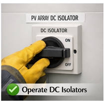 Operate DC Isolators